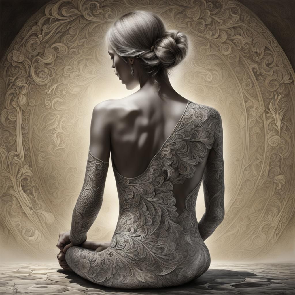 Sensual Back in Expressionist Style