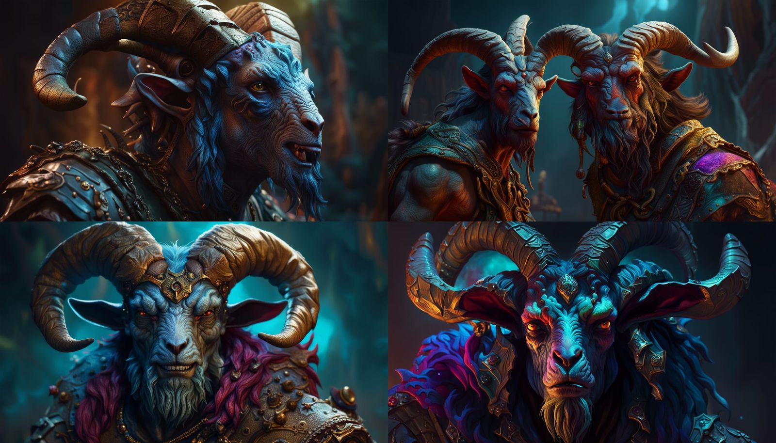 Scary Goat Man Concept Art in 8k Resolution