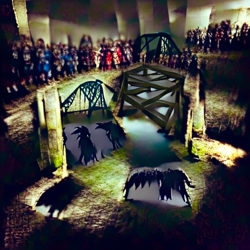 Dark Shadow Approaching in Deep Fortress
