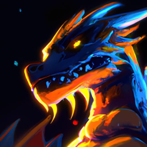 Fiery Dragon in Cinematic Lighting