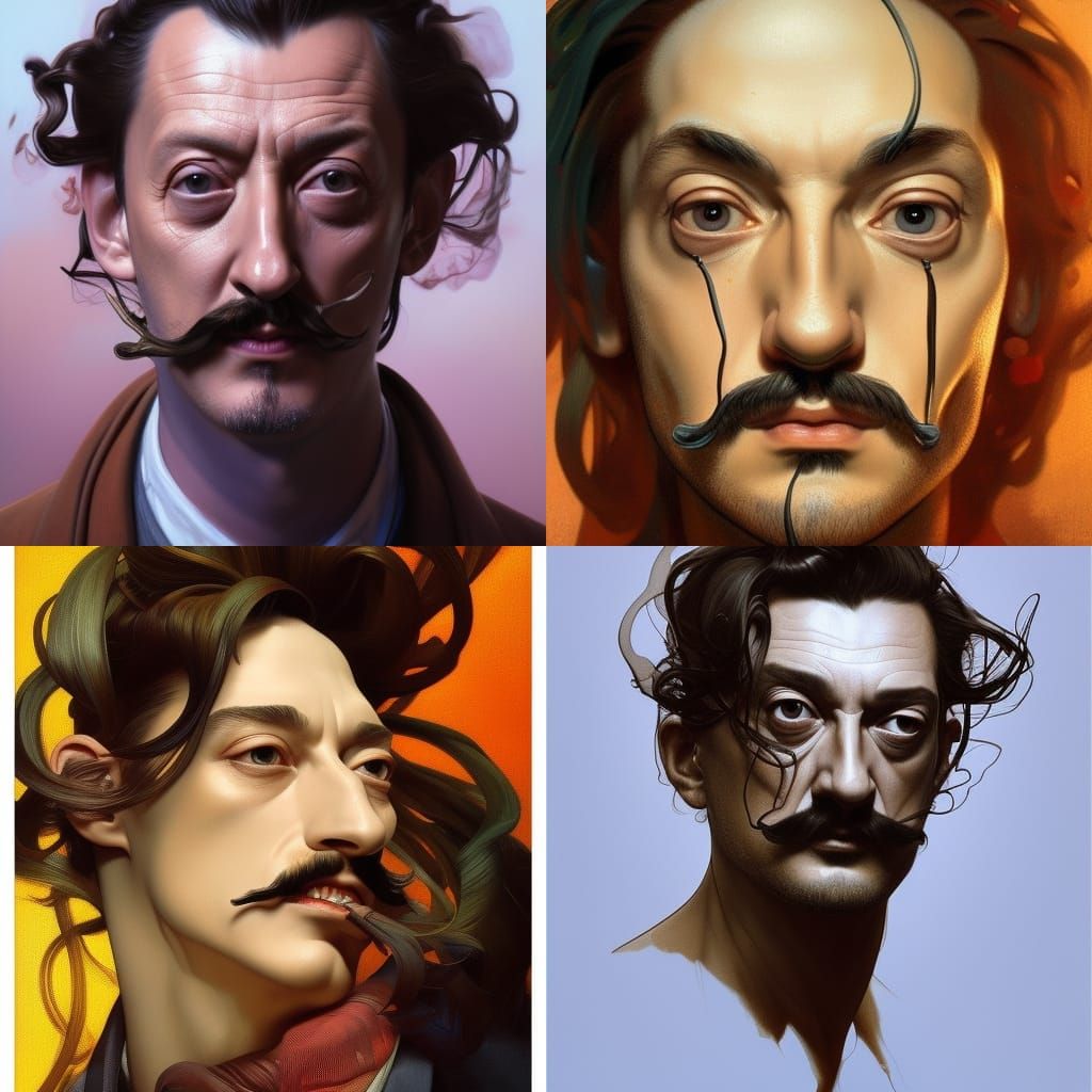 Surreal Portrait in Hyperdetailed Style