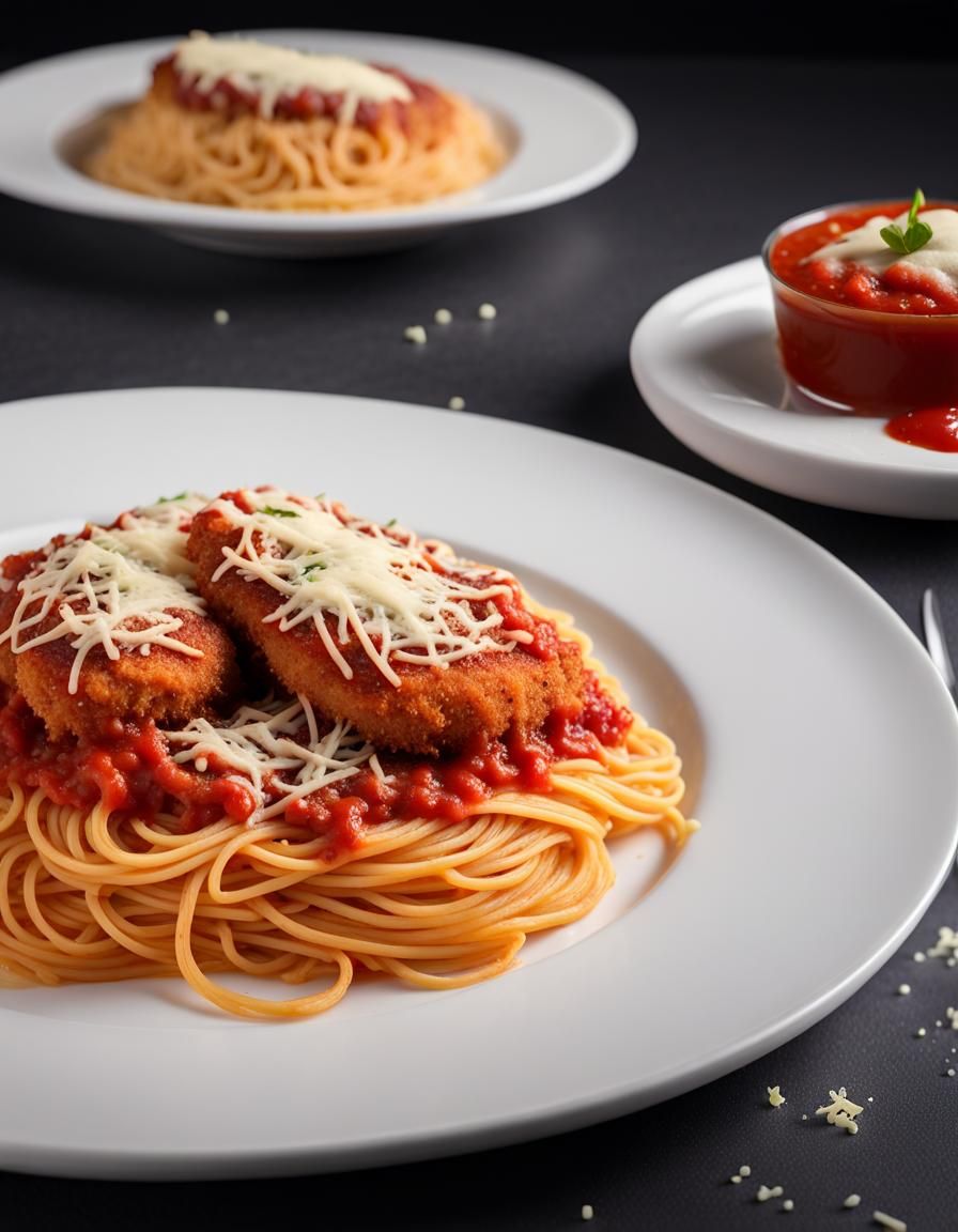 Chicken Parmesan Food Photography in 8K Resolution