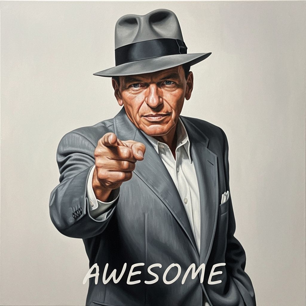 Frank Sinatra in Oil Painting Style