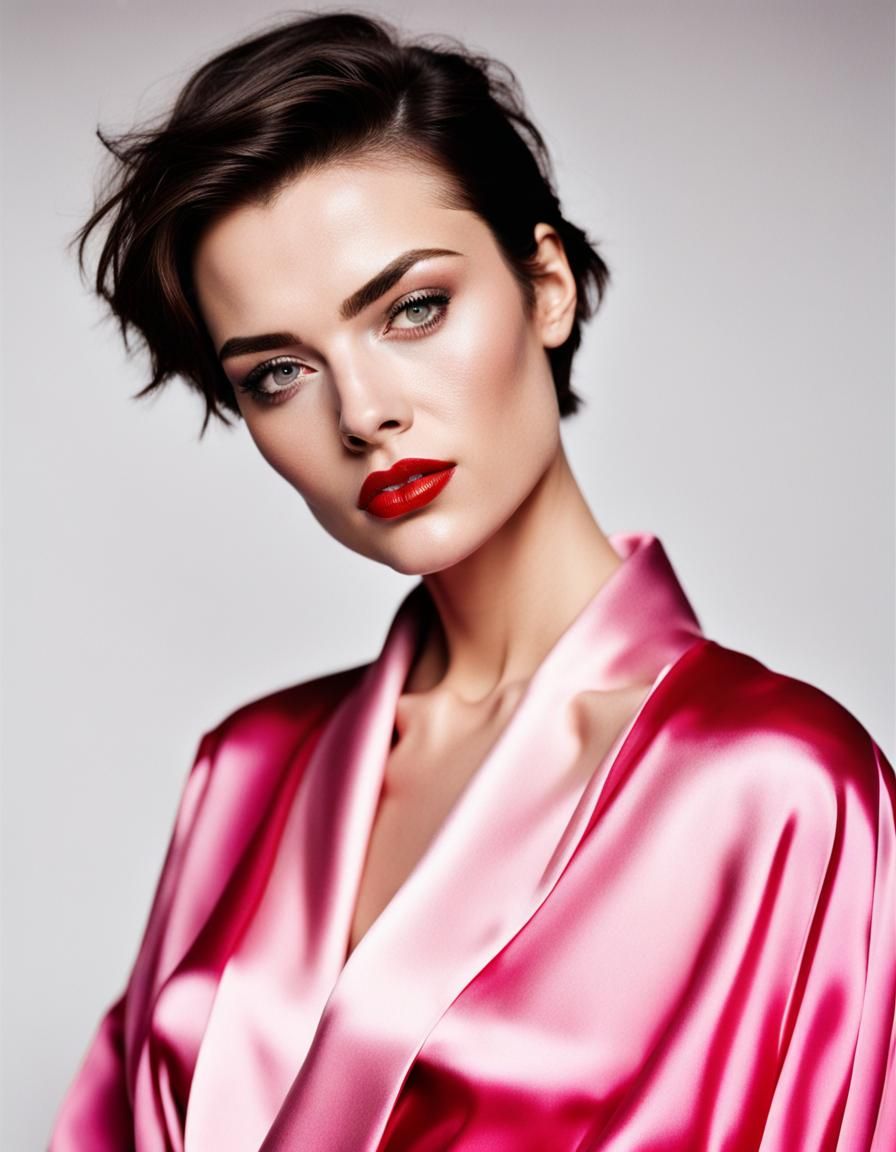 Portrait of a Young Woman in Silk Robe