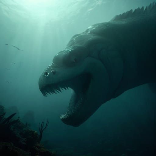 Gargantuan Moray Eel Trapped in Antarctic Ice