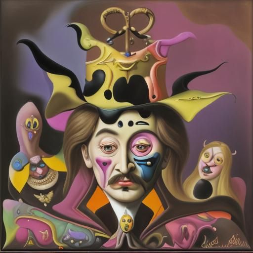 Surreal Bat-Human Hybrid in Dali Style