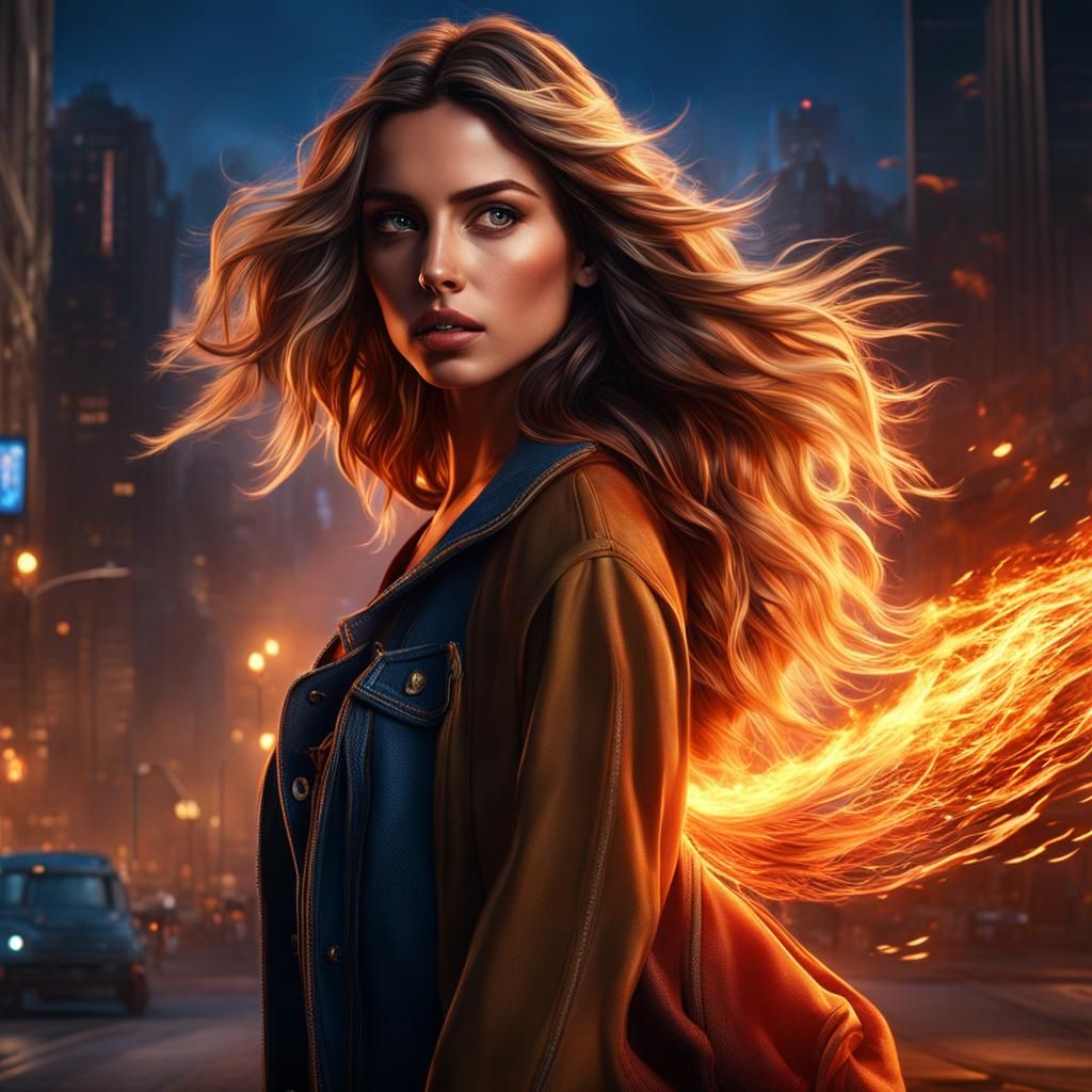 Ana de Armas in a Hyperrealistic Night City