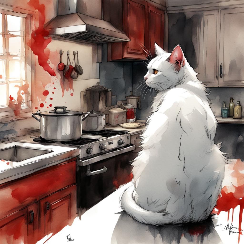 Alpine, don't you dare jump into the sink again! ~Bucky Barn...