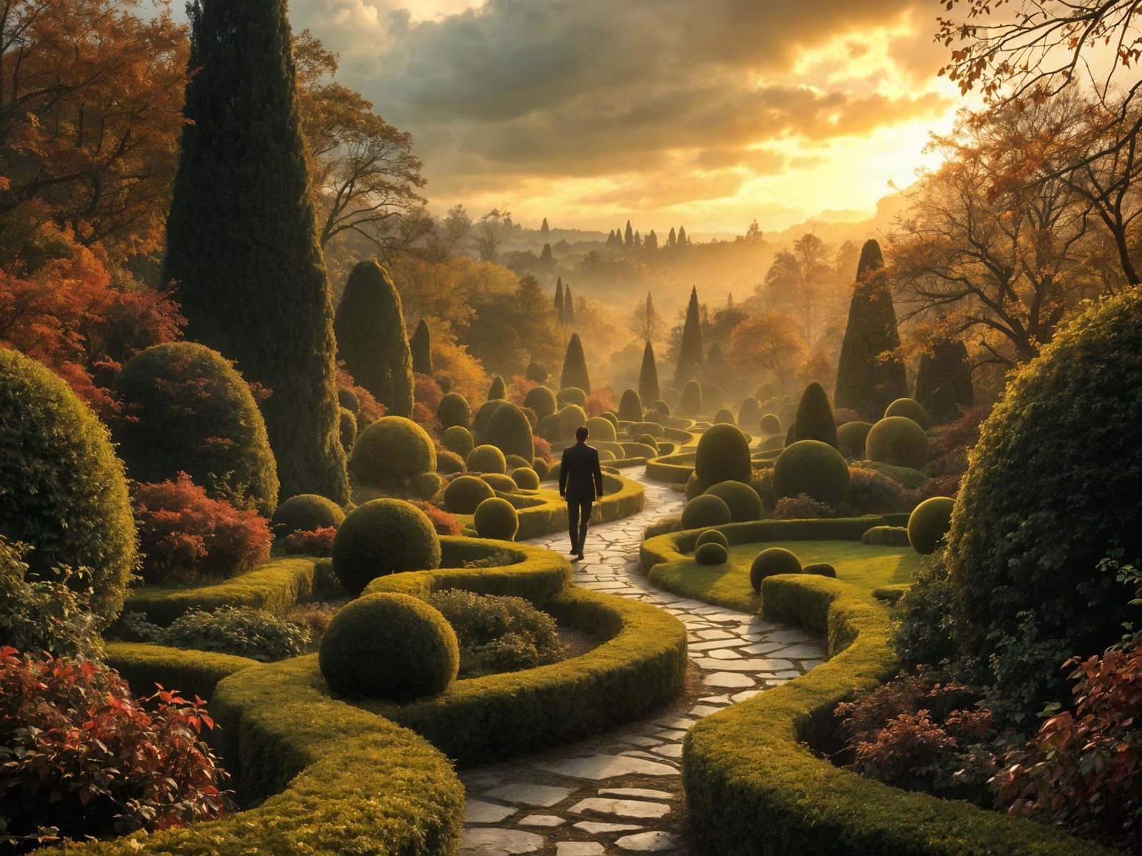 Autumn in Marqueyssac Gardens: A Cinematic Photo