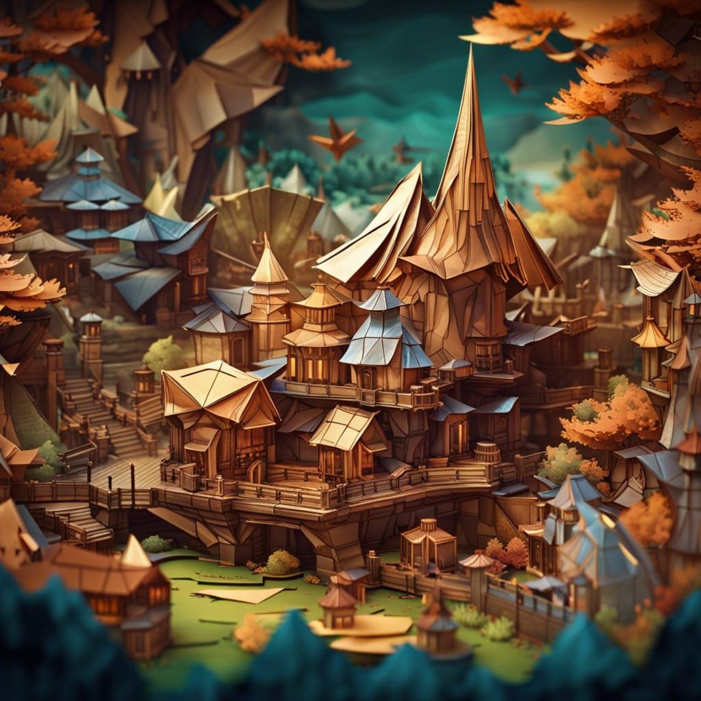 Genshin Impact's Fontaine: Origami Steampunk World