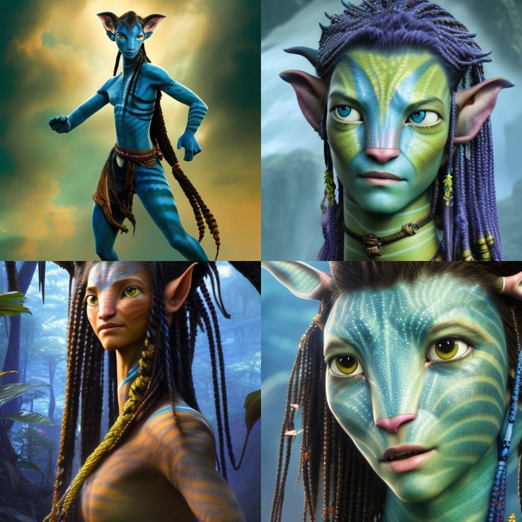 Detailed Avatar-like Character Illustration in Deep Color