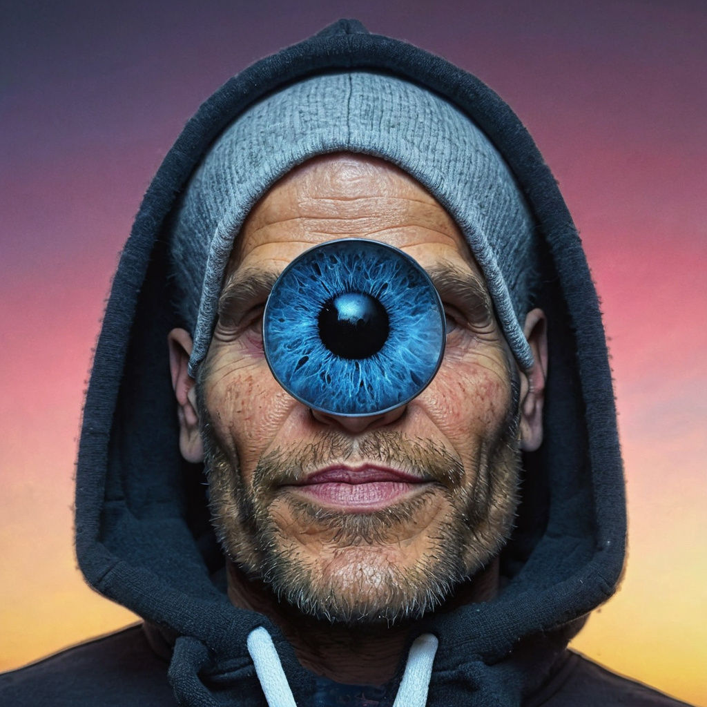 Milky Way Eye Portrait with Fractal Light