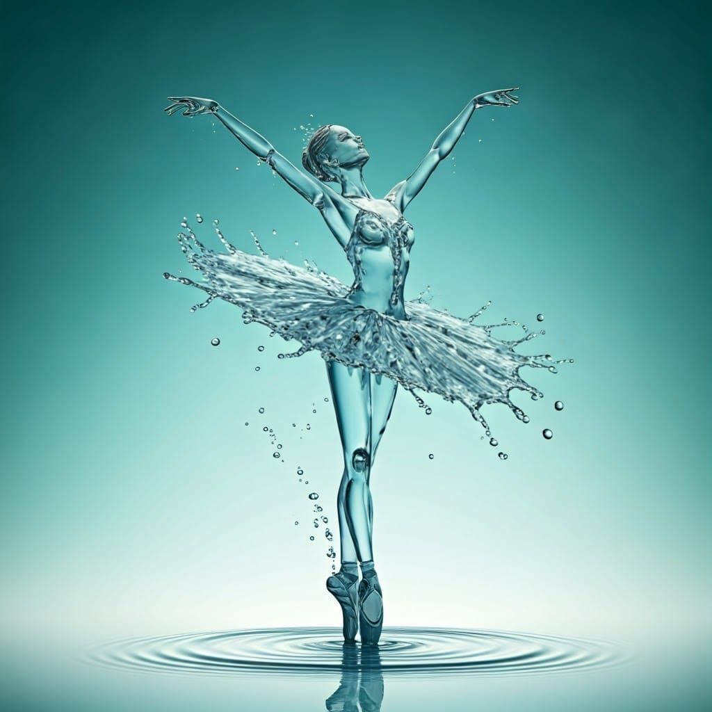 Enchanted Water Ballerina in Turquoise Depths