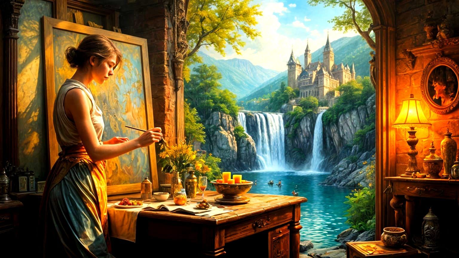 Artist Unlocks Worlds With Impasto Oil Painting