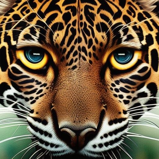 Intricate Jaguar Digital Art in 8K Resolution