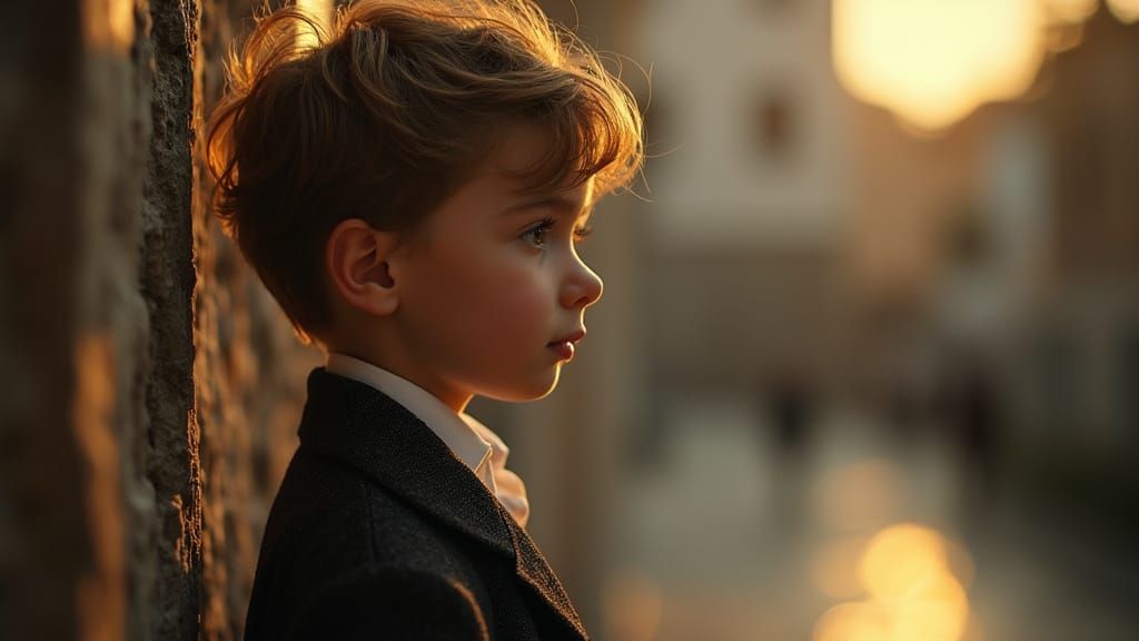 Surreal Hyper-Realistic Portrait of a Young European Boy in ...