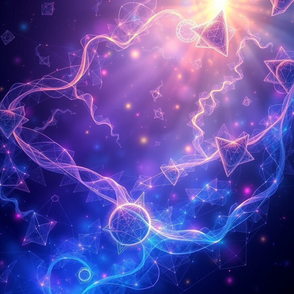 Ethereal Sacred Geometry in Celestial Hues