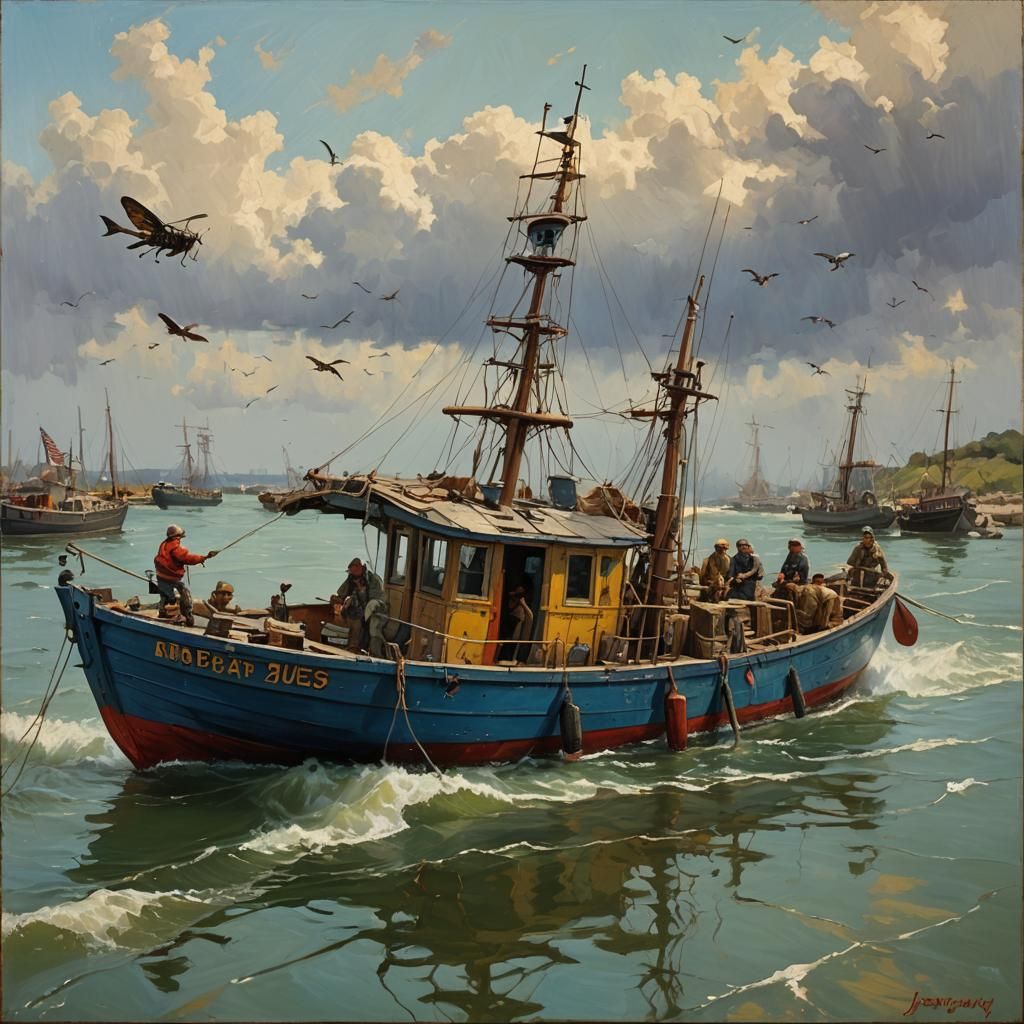 Stutterfly Boat: An Oil Painting Inspired by James Gurney