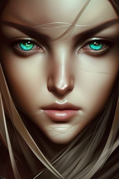 Sinister Goddess Portrait in Hyper-Realistic Digital Art