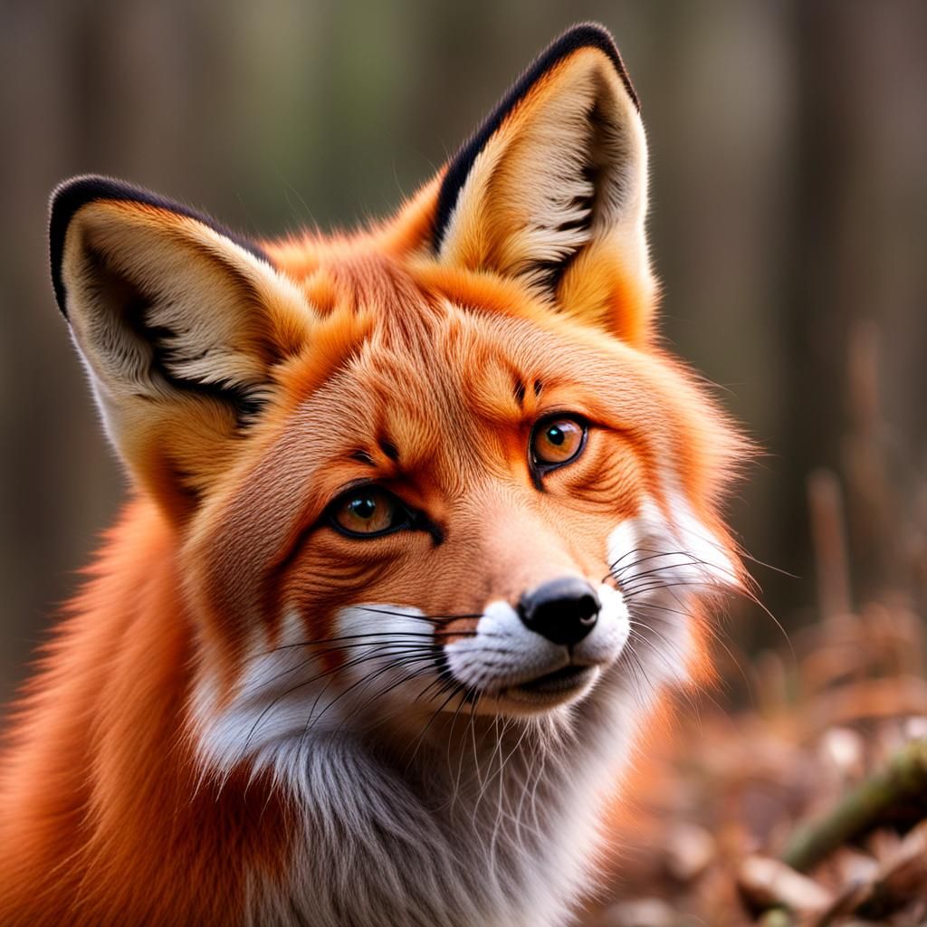 Fox with Heart Background Image