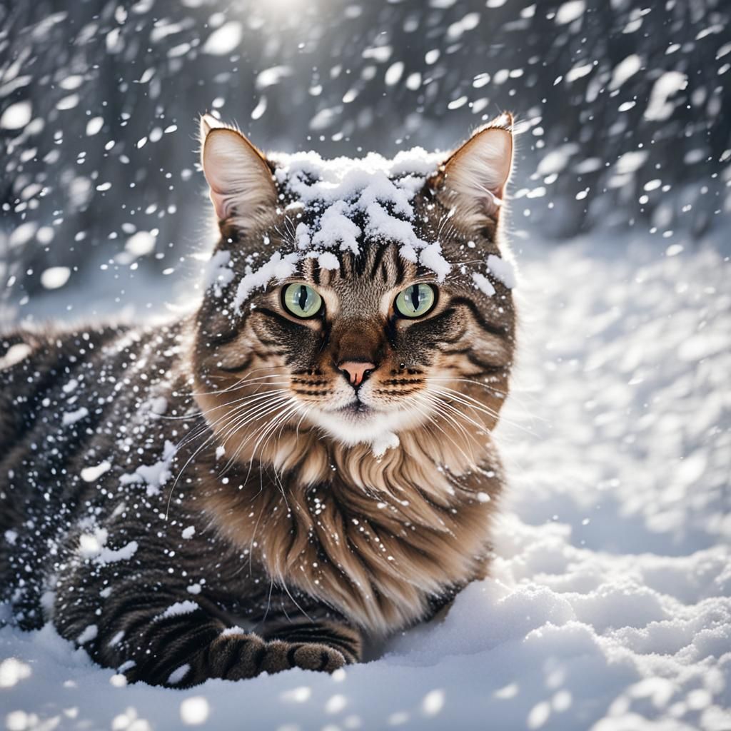Cat in Snow