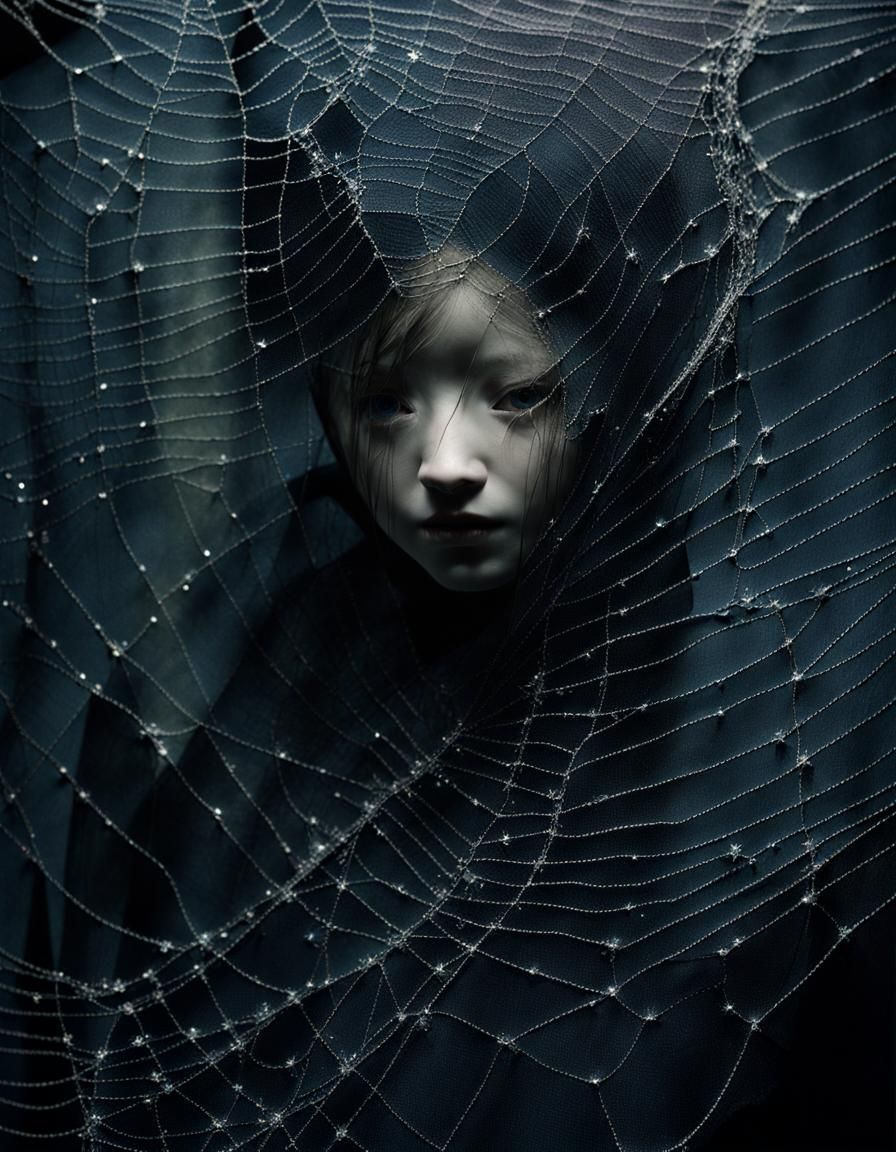 Andromorphic Ice Soul Shadow Being in Wabi Sabi Style