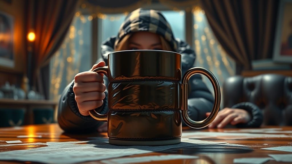 Coffee mug, double handles