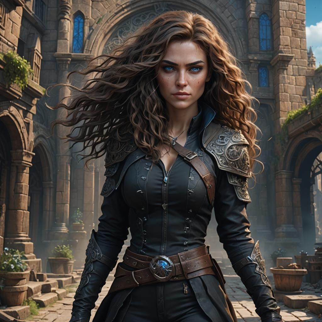 Fantasy Female Rogue with Brown Hair, Artstation Quality