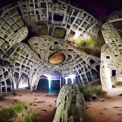 Ruins Inside a Millennial Alien Spaceship