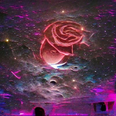 Rose in Space at Night