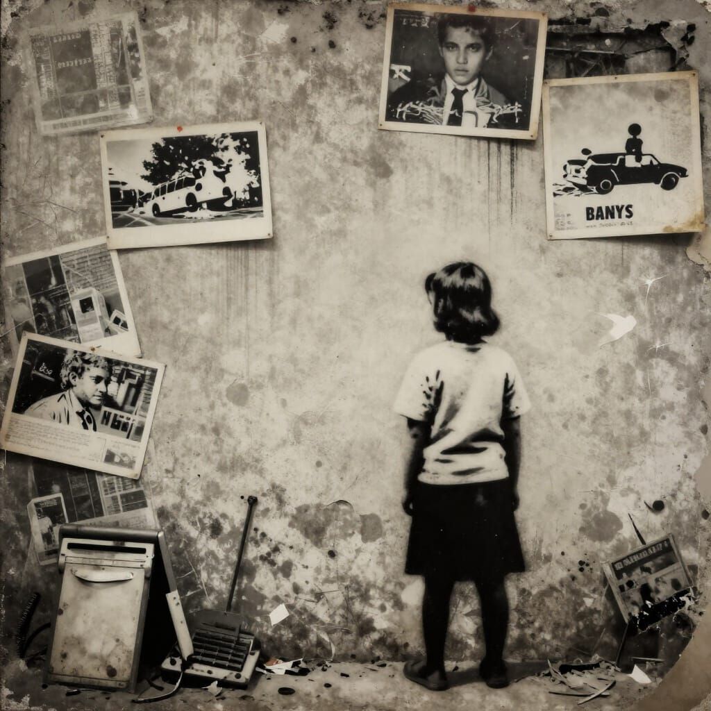 Stencil Art Captures Fragmented Memories in Monochrome Style