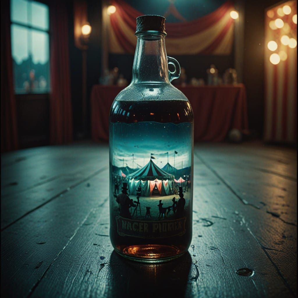 Glass Bottle Offers Glimpse into a Breathtaking Circus Scene