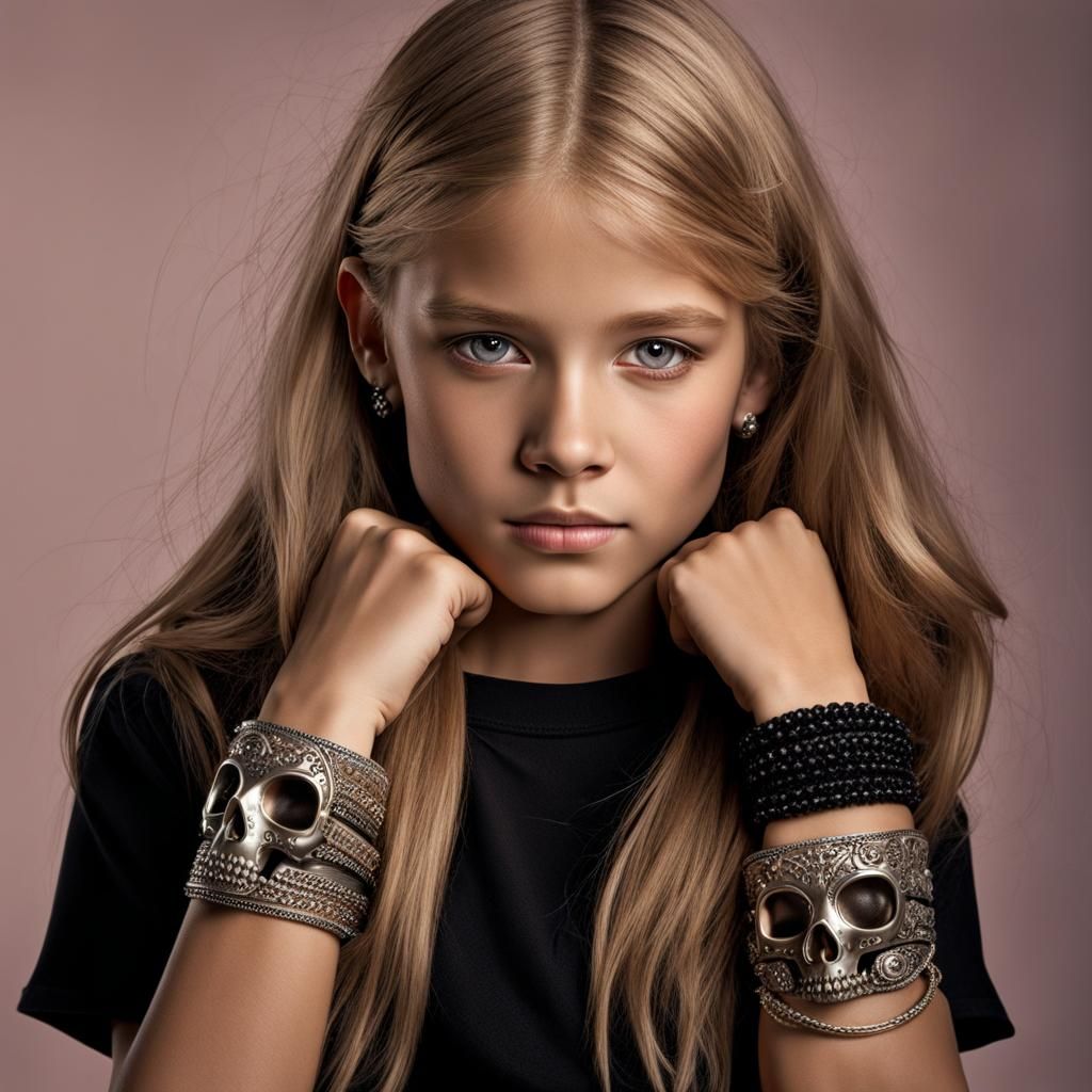 Hyperrealistic Portrait of a Girl with Freckles