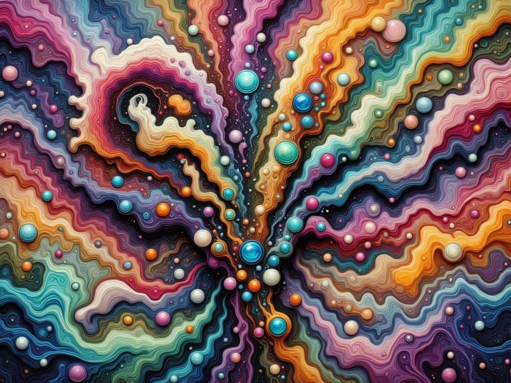 Fractured Psyche in Embossed Abstract