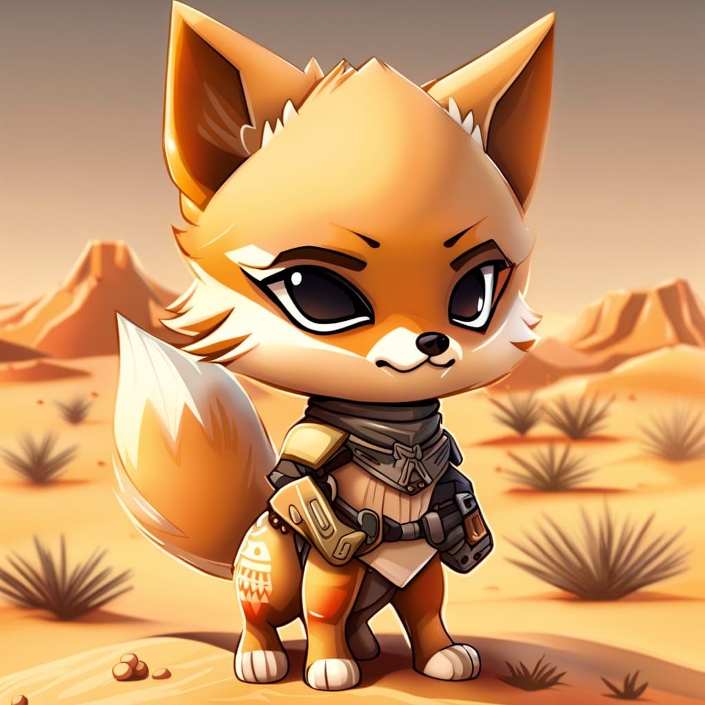 Chibi Desert Fox Illustration