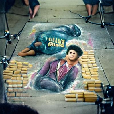 Bruno Chalk Art with Filmic Style