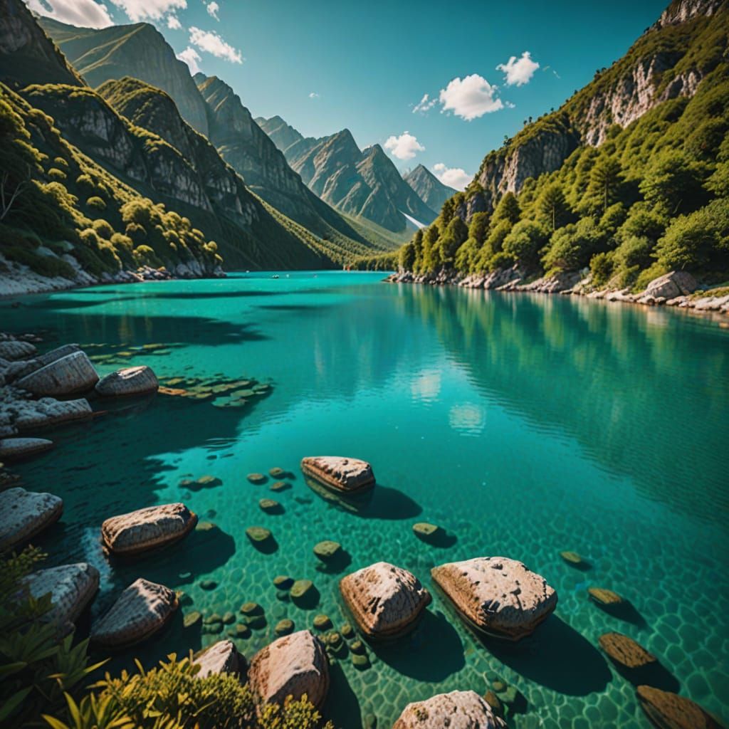 Turquoise Waters Landscape Photography with Bokeh