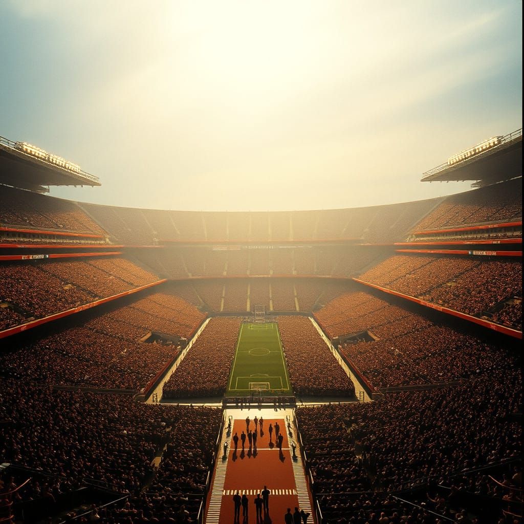 Epic Stadium Panorama in Cinematic Lighting