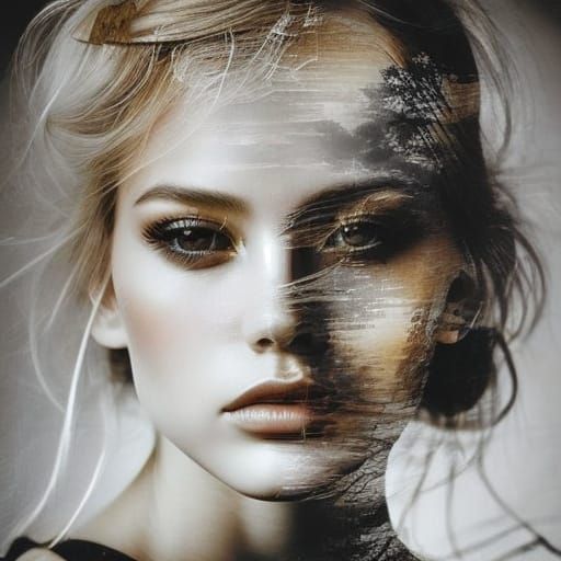 Elegant Woman in Film Noir Portrait