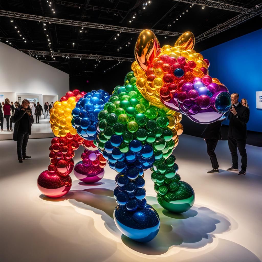 Jeweled Balloon Animal Nebula Sculpture