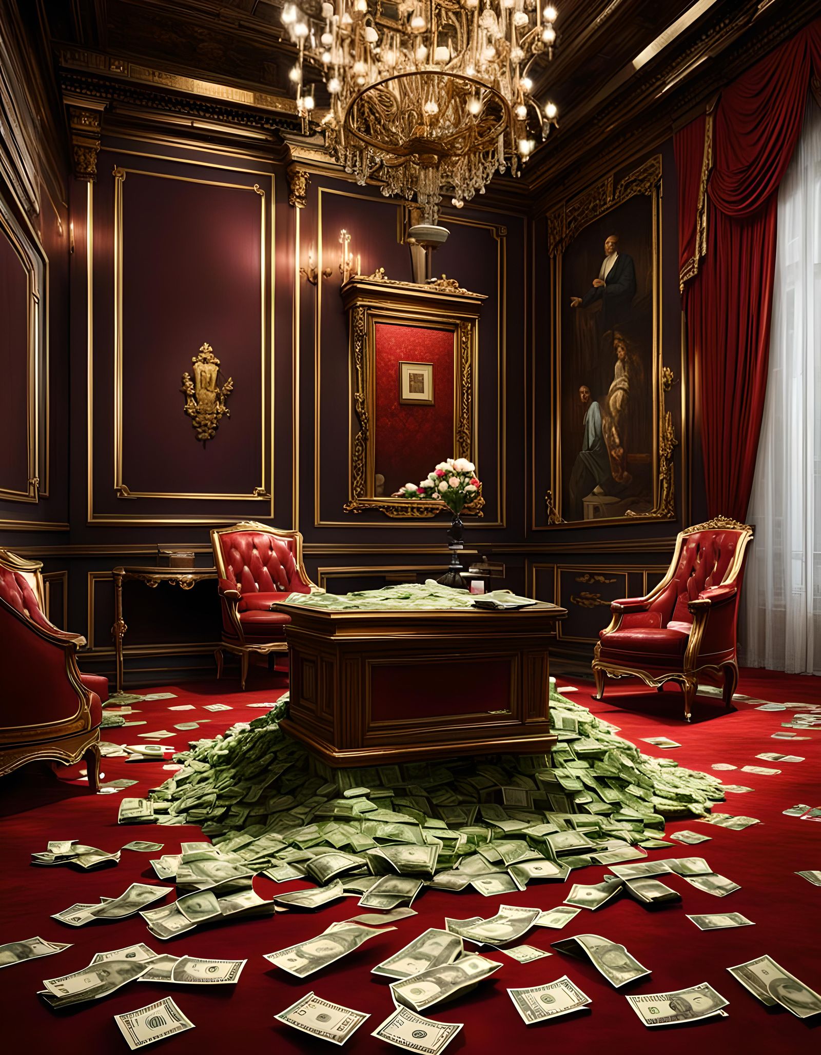 Greedy Politicians Counting Money in Secret Room