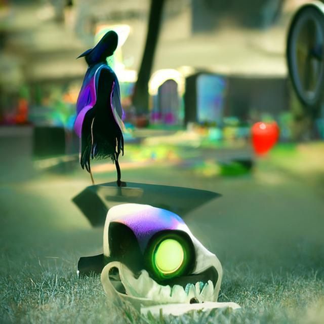 Lonely Undead Monster in Pixar Style
