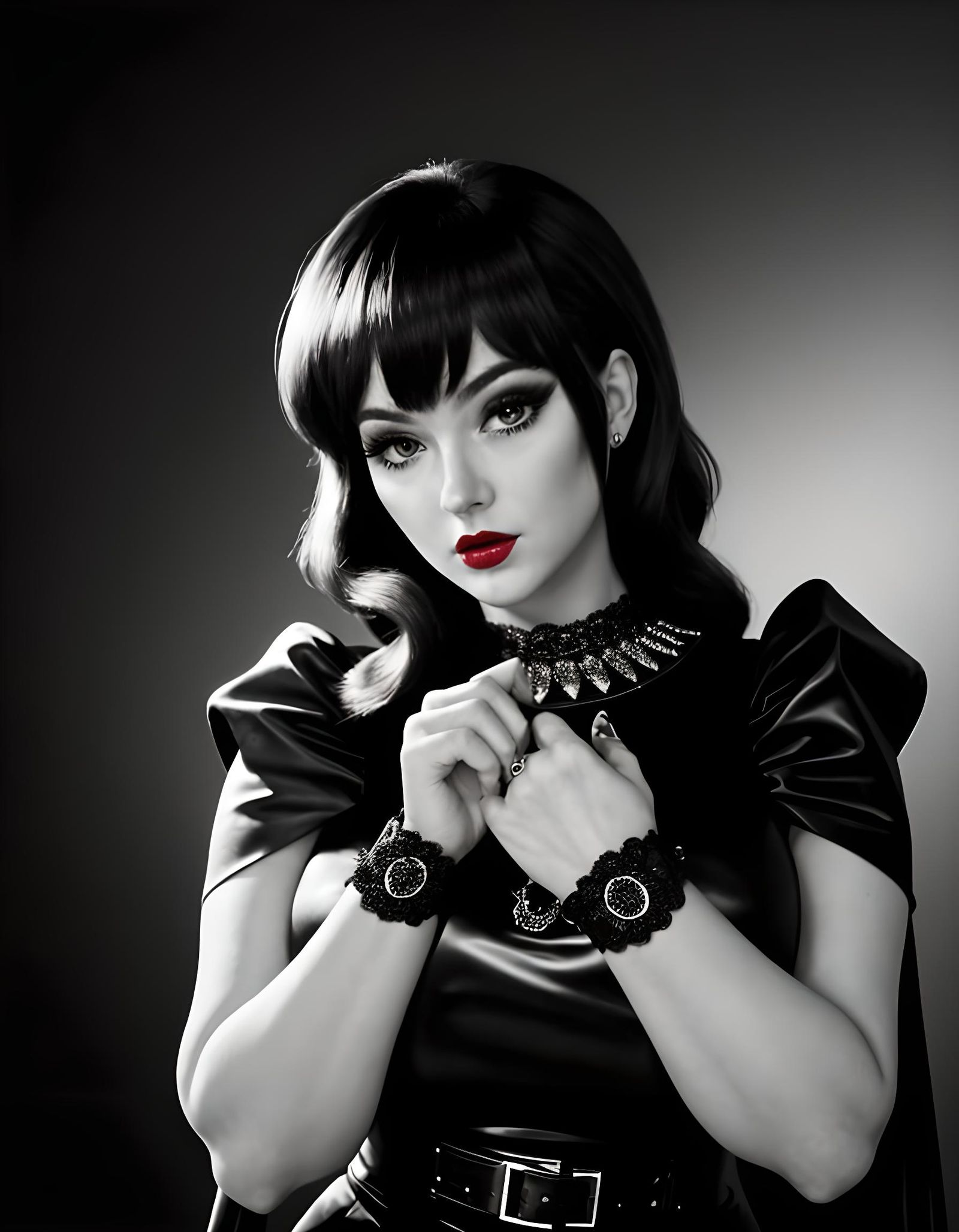 Film Noir Portrait of a 1960s Fashion Model