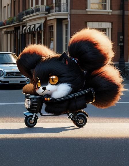 Cute Chibi Fur Balls in Comic Book Art