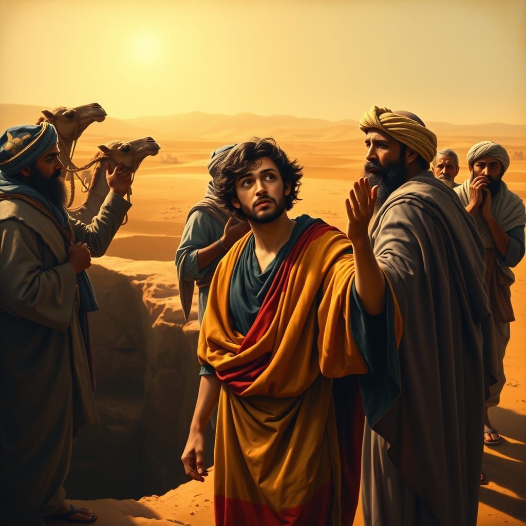 Renaissance-Style Oil Painting: Joseph's Dramatic Betrayal i...