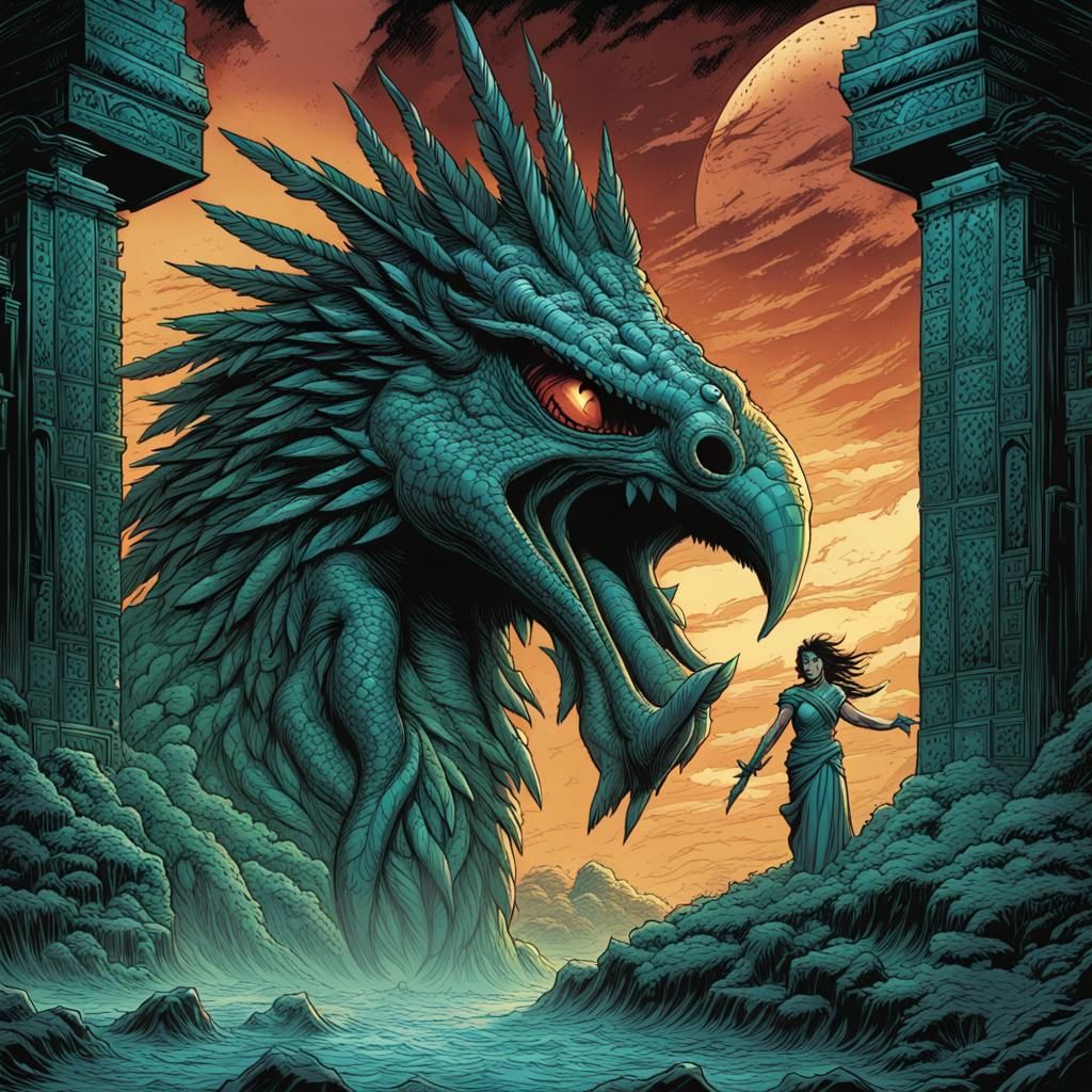 Kukulkan Comic Book Art Illustration