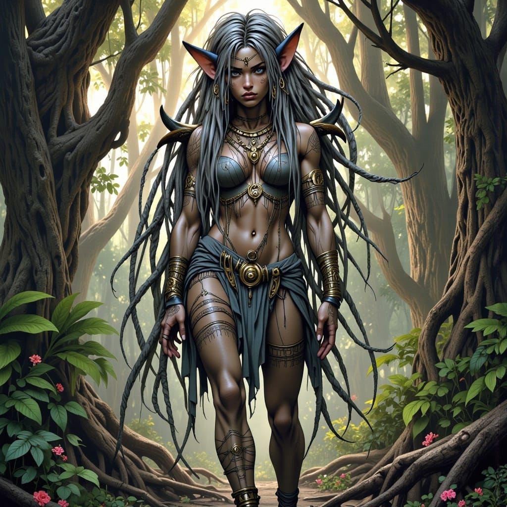 Elephant Warrior Protecting Her Jungle Home