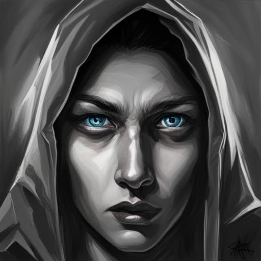 Sinister Human Eyes Art, Inspired by Greg Rutkowski