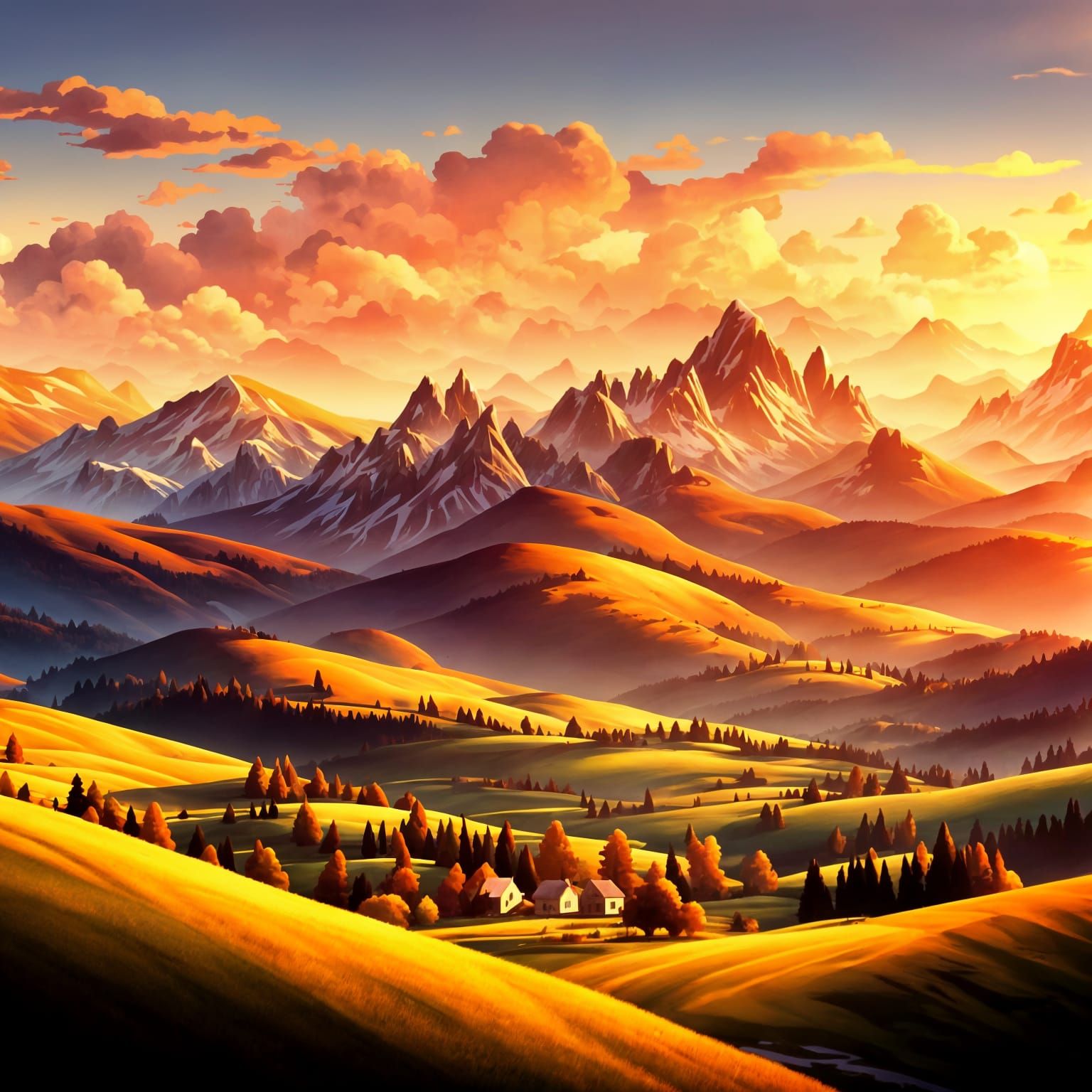 Landscape, oskar luthy