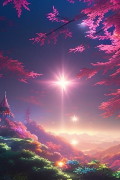 Mystical Anime Key Visual with Intricate Details